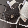 Túi Chanel Quai Kiềng 2 Màu Trắng Đen Fullbox Nam Châm 11 Túi Xách Tay Chanel