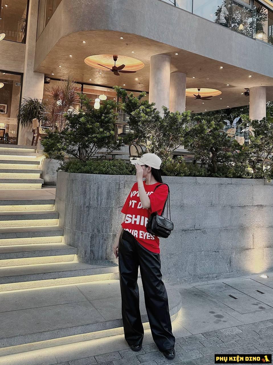 Túi Saint Laurent YSL Niki Baby Black Da Nhám Size 20 7 Túi YSL Niki Bag Black Da Nhám Màu Đen Size 20