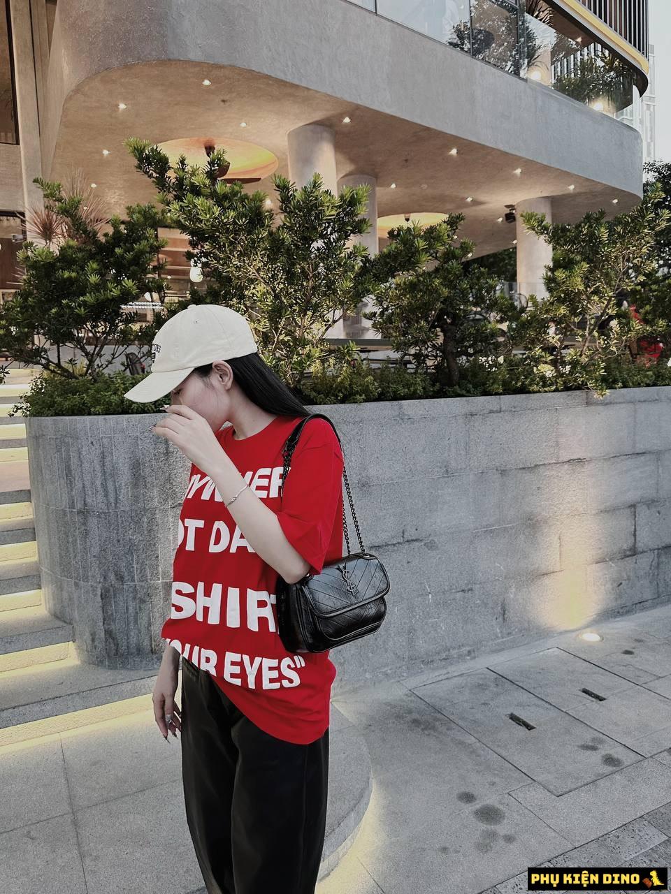 Túi Saint Laurent YSL Niki Baby Black Da Nhám Size 20 4 Túi YSL Niki Bag Black