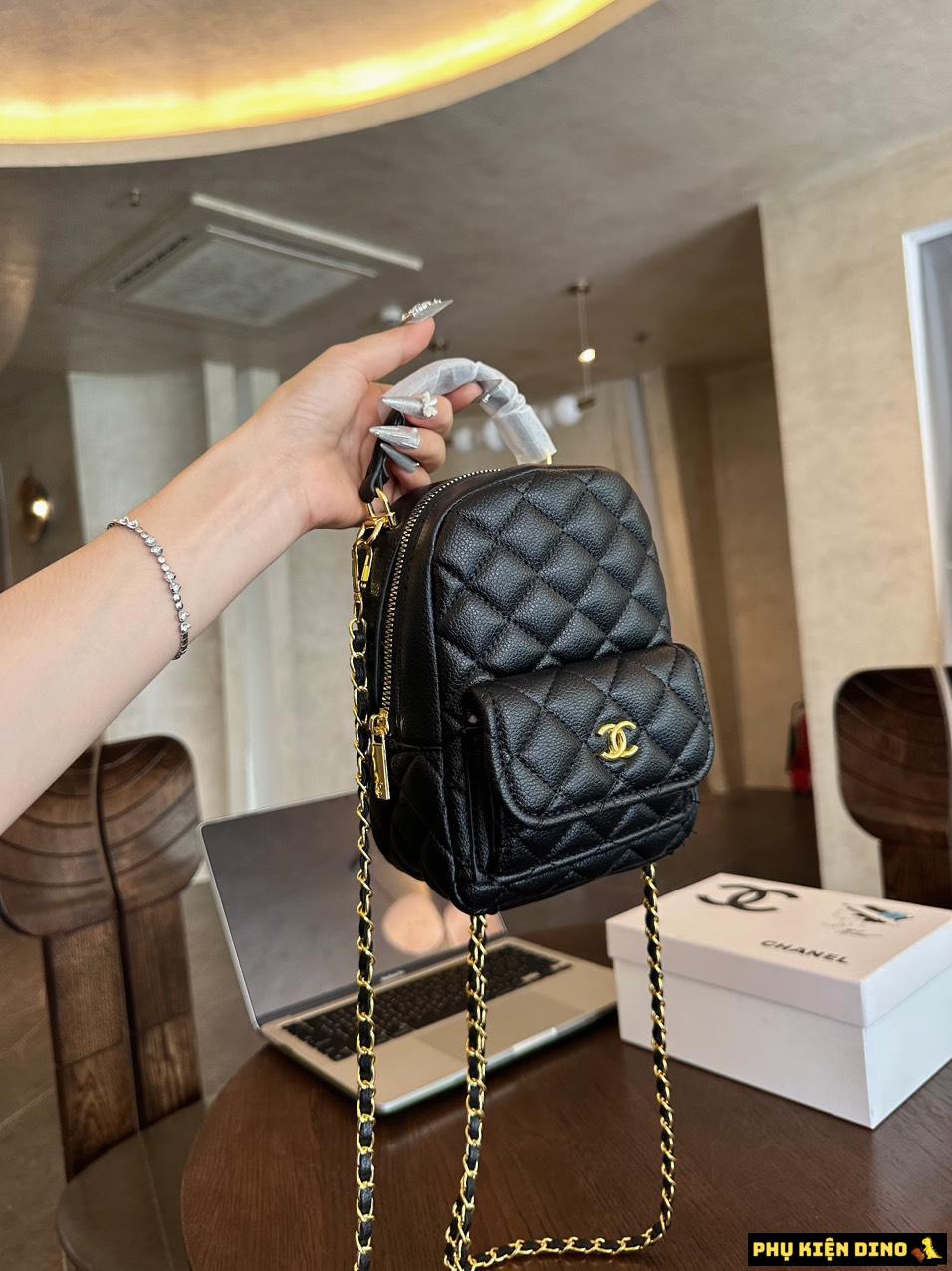 Balo Chanel Mini Màu Đen Giá Rẻ 7 Balo Chanel Mini Màu Đen Siêu Cấp Giá Rẻ