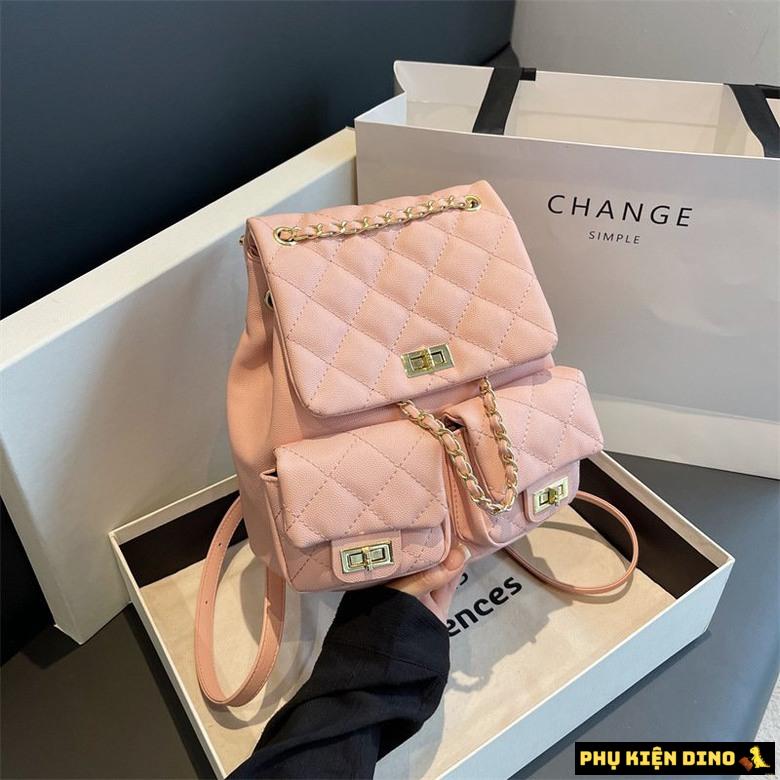 Balo Da Quảng Châu Cao Cấp 3 Màu Đen Trắng Hồng Ô Trám 2 Balo Da Ô Trám Cao Cấp Màu Hồng