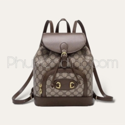 Balo Gucci Nâu Dây Rút Khóa Vàng Size 27 Siêu Cấp