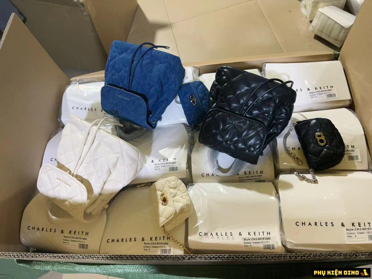 Balo Nắp Gập Charles & Keith CNK Aubrielle Quilted 3 Màu 9 Balo Nắp Gập Charles & Keith CNK Aubrielle Quilted Kèm ví nhỏ