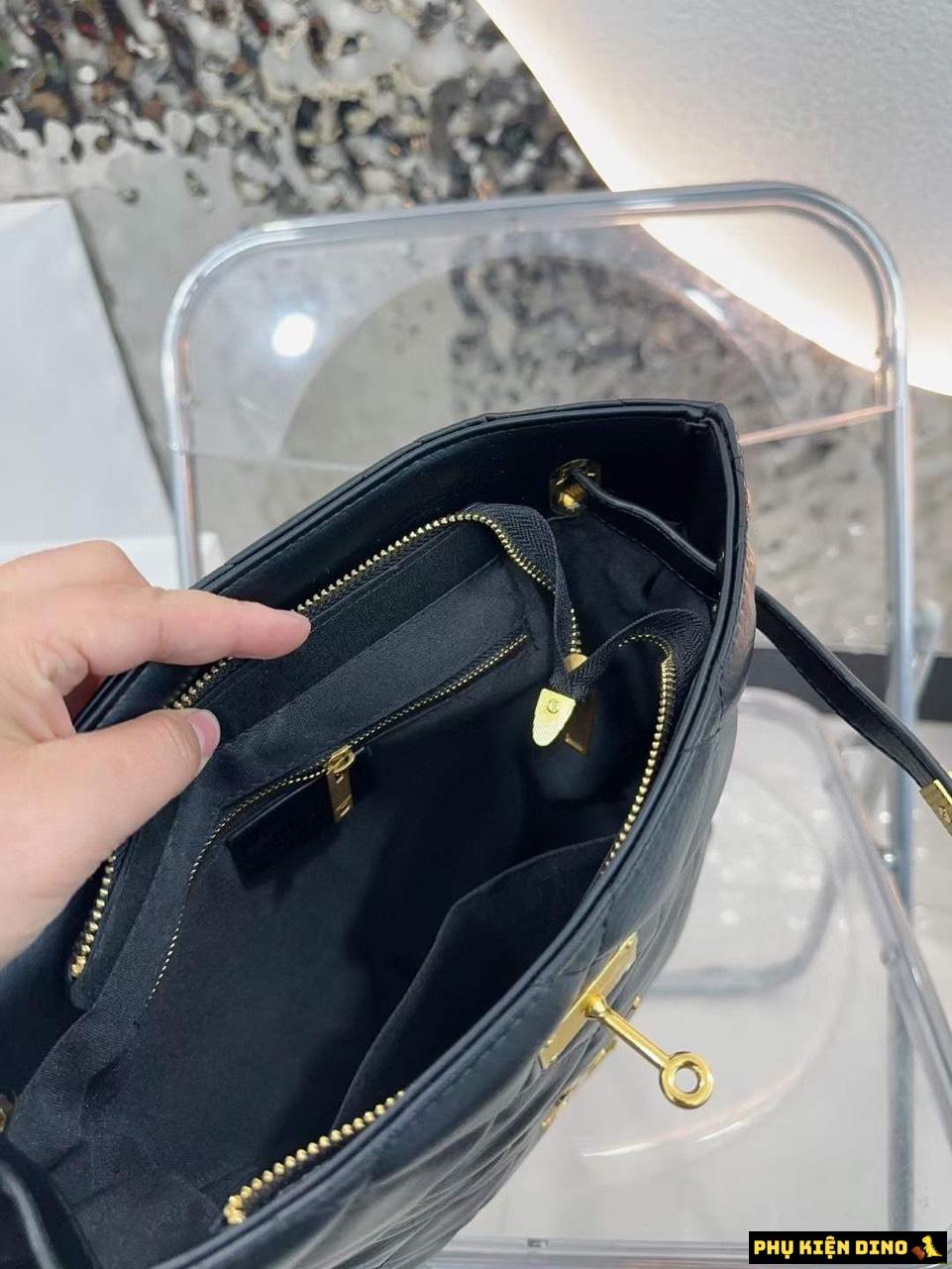 Balo Túi Xách Tay YSL dáng Công Sở Màu Đen 8 Balo Saint Laurent YSL Black