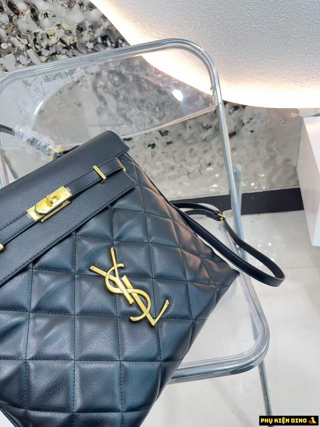 Balo Túi Xách Tay YSL dáng Công Sở Màu Đen 6 Balo Túi Xách Tay YSL Công Sở Black