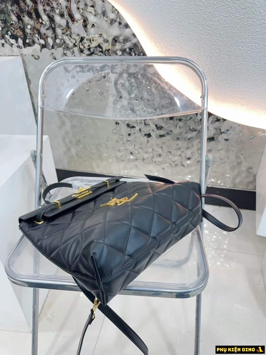 Balo Túi Xách Tay YSL dáng Công Sở Màu Đen 5 Balo YSL Màu Đen