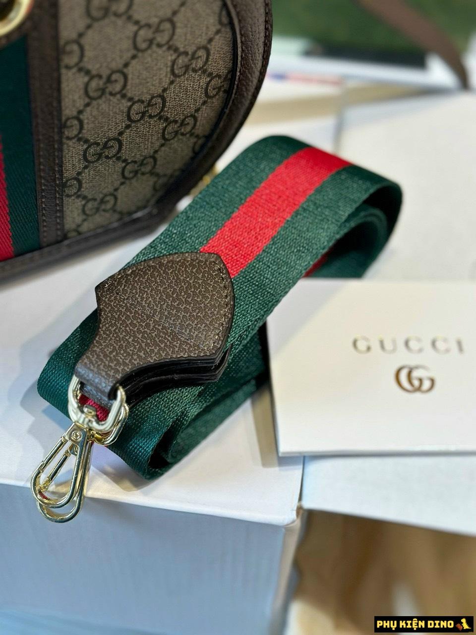 Túi Gucci Ophidia GG Round Shoulder Bag 8 Dây Đeo Kèm Túi Gucci Ophidia GG Round Shoulder Bag