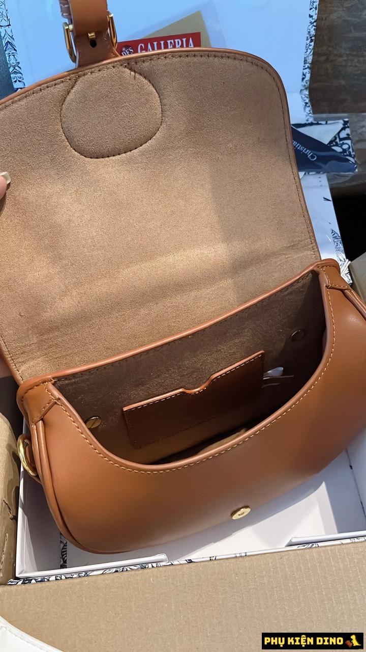 Túi Dior Bobby Medium Size 20 3 màu Đen Nâu Trắng TXN20004 12 mat trong tui dior bobby mau nau