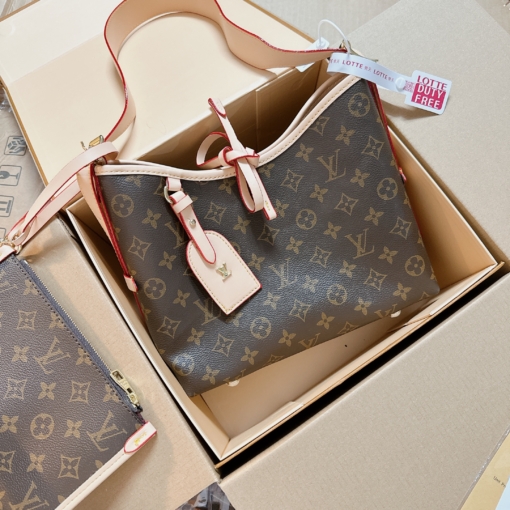 Set 2 Túi Louis Vuitton Carryall PM Bag Brown Size 26