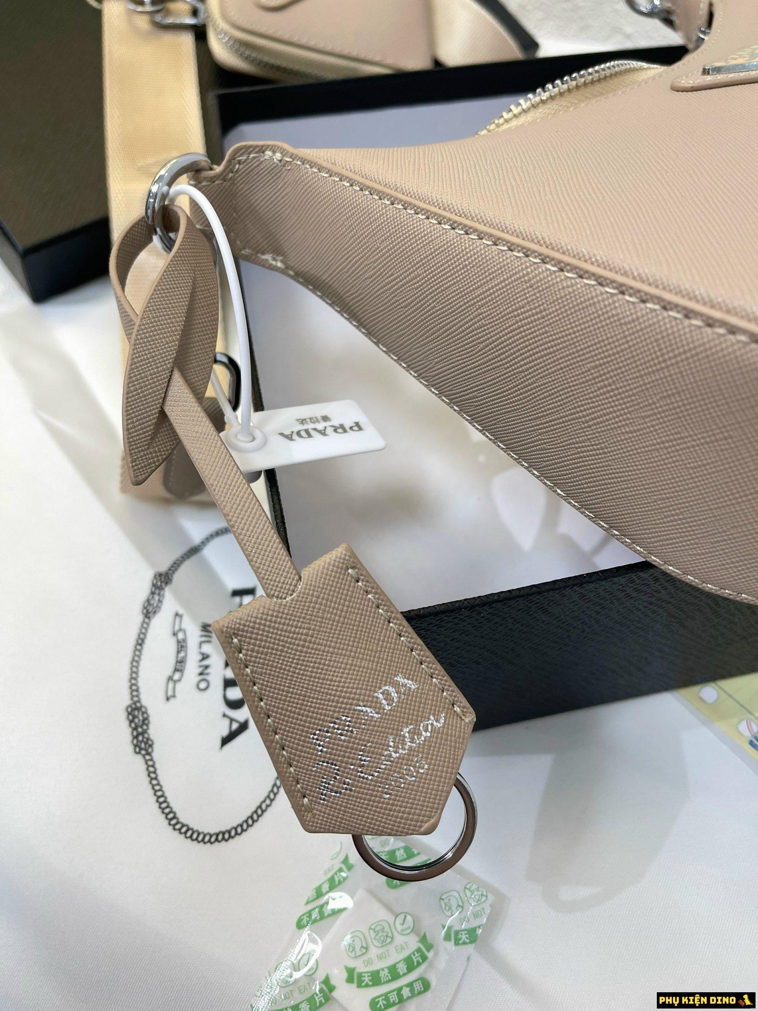 Túi Nữ Prada Saffiano 2005 Cameo Màu Kem 1BH204-NZV-F0MUH-V-V2M 6 Set 2 Túi Prada Màu Kem