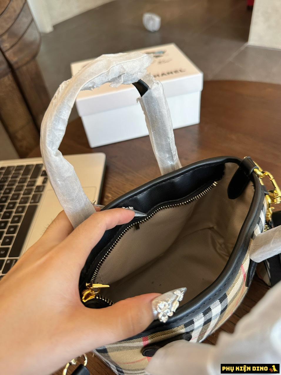 Túi Xách Tay Đeo Chéo Burberry Nâu Quai Đen 9 Túi Burberry Nâu Đen