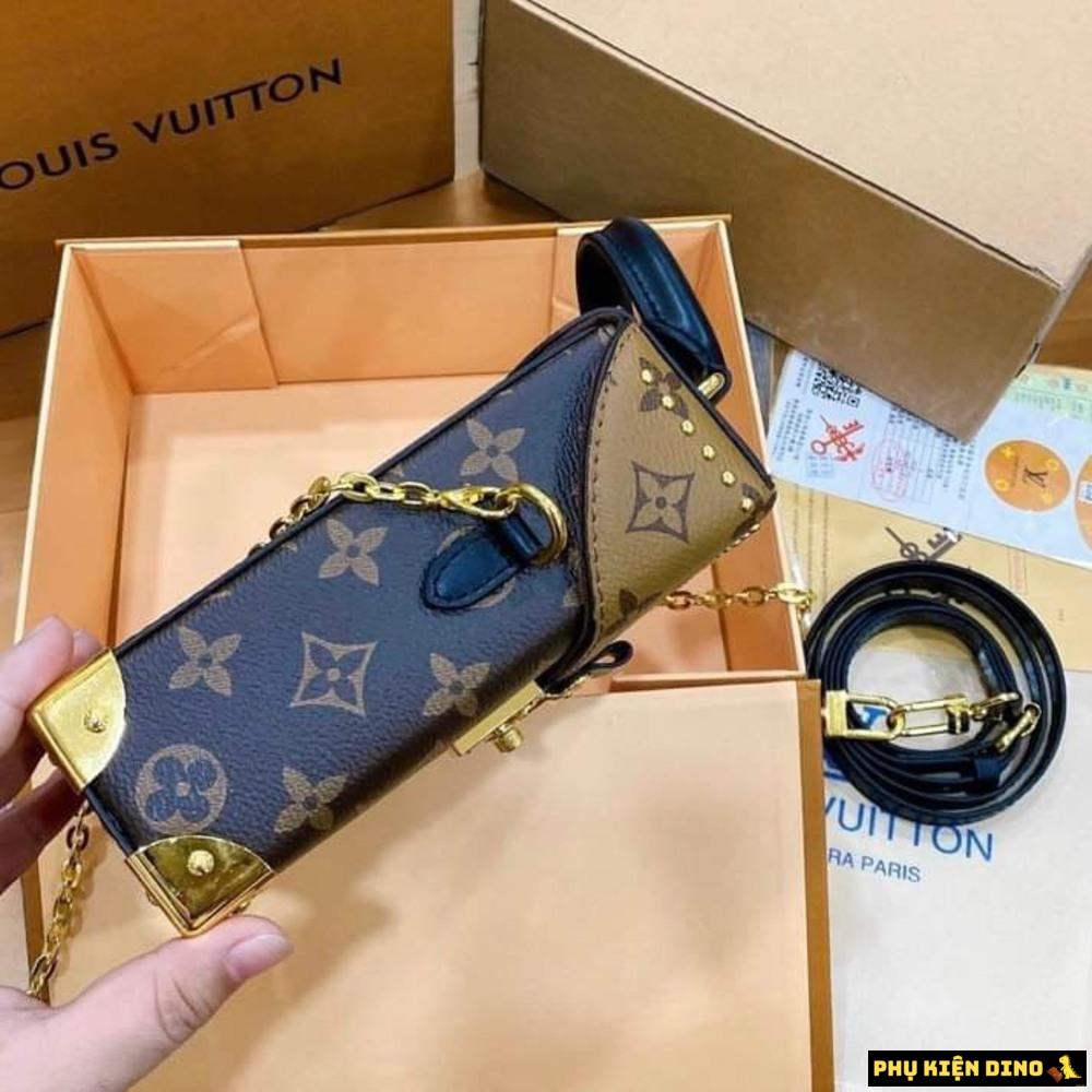Túi Louis Vuitton Camera Box Bag Reverse Monogram Canvas M82509 8 Túi Camera LV Nâu