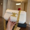 Túi Đeo Chéo Nữ Celine Dáng Dài 2 Màu Trắng Đen Khóa Vàng 13 Túi Celine Dáng Dài Màu Trắng Xích Vàng Size 22