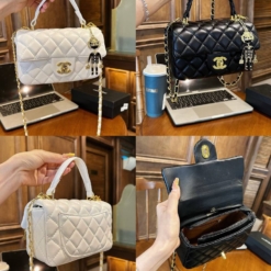 Túi Chanel Coco Size 20 Trắng Đen Kèm Tag