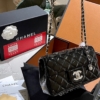 Túi Chanel Chuông Đính Đá Da Bóng Size 19 Màu Đen 12 Túi Chanel Da Bóng Size 19 Màu Đen Fullbox