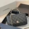Túi Chanel Kiềng Hoa FullBox 3 Màu Trắng Đen Hồng 13 Túi Chanel Kiềng Hoa FullBox 3 Màu màu Đen
