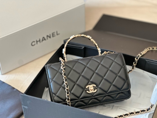 Túi Chanel Kiềng Hoa FullBox 3 Màu màu Đen