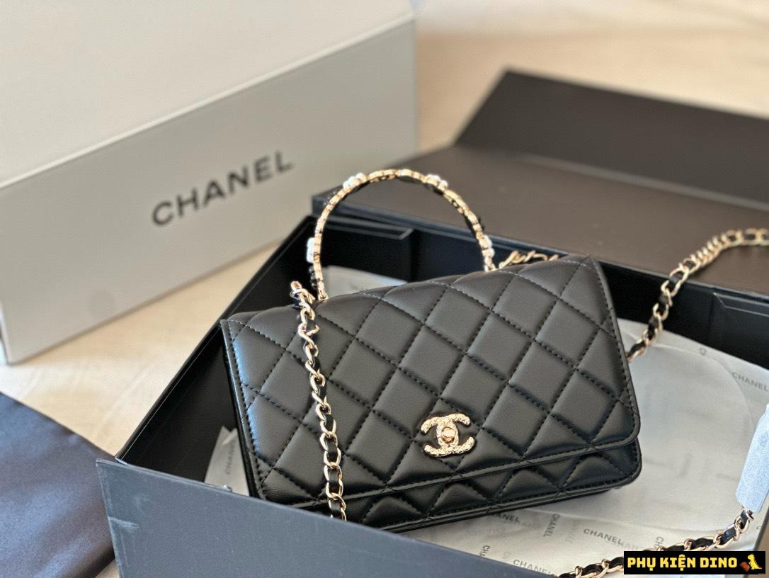 Túi Chanel Kiềng Hoa FullBox 3 Màu Trắng Đen Hồng 4 Túi Chanel Kiềng Hoa FullBox 3 Màu màu Đen