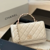 Túi Chanel Kiềng Hoa FullBox 3 Màu Trắng