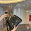 Túi Chanel Công Sở Kèm Dây Size 23 Màu Trắng Đen 13 Túi Chanel Màu Đen Logo Vàng
