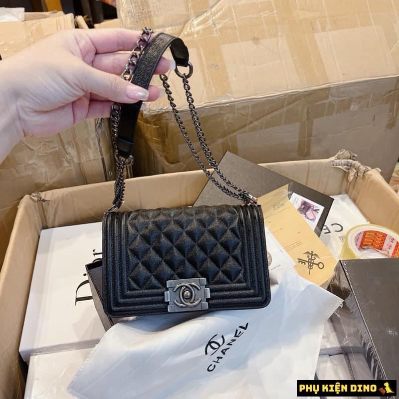 Túi Chanel Ruthenium Finish Metal Black A67085-Y09953-94305 3 Túi Chanel màu Đen Ô Trám