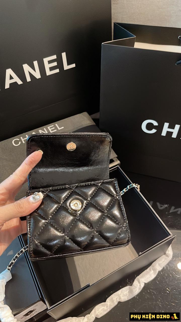 Túi Chanel Tay Cầm Dính Ngọc Mini 3 Màu Trắng Đen Hồng 7 Túi Chanel Mini Màu Đen