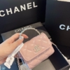 Túi Chanel Tay Cầm Dính Ngọc Mini Màu Hồng
