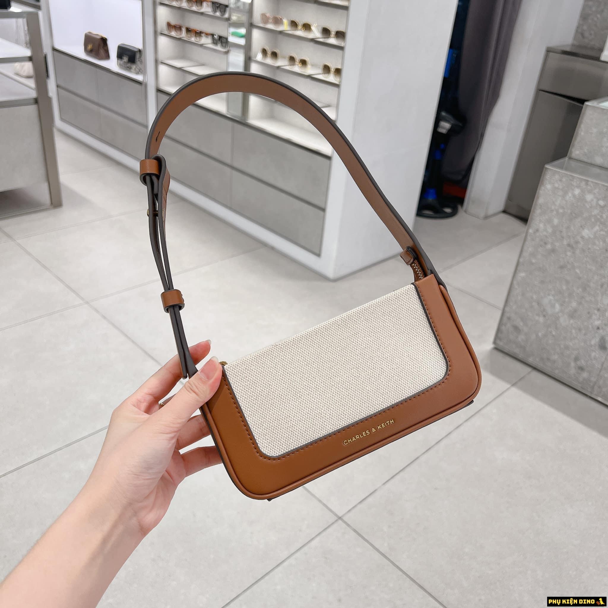 Túi Charles & Keith CNK Daylla Shoulder Bag 4 Màu Nâu Đen Denim Trắng 12 Túi Charles & Keith CNK Daylla Màu Nâu