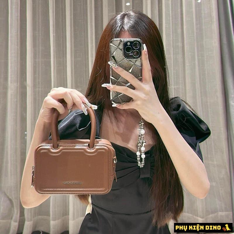Túi Charles & Keith CNK Tote Phom Chữ Nhật Perline Elongated 5 Túi Charles & Keith CNK Tote Phom Chữ Nhật Perline Elongated Brown
