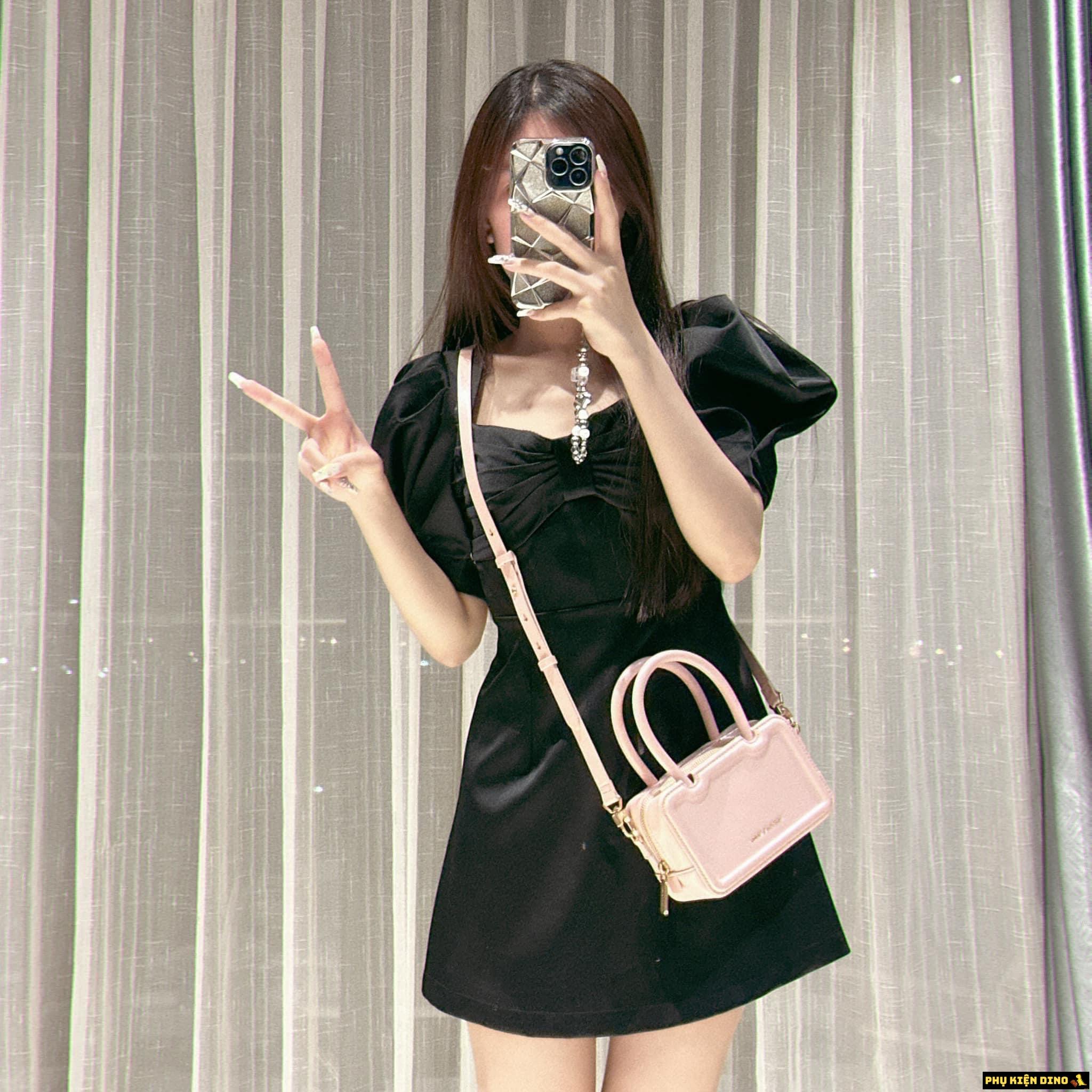 Túi Charles & Keith CNK Tote Phom Chữ Nhật Perline Elongated 3 Túi Charles & Keith CNK Tote Phom Chữ Nhật Perline Elongated Pink