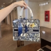 Túi ToTe Dior Book Large Họa Tiết 17 Túi Christian Dior Tote Blue