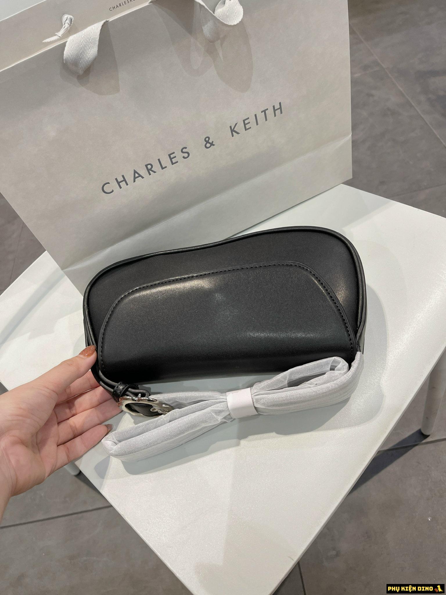 Túi Charles & Keith CNK Petra Asymmetrical Front Flap Bag 10 Túi CK Petra Asymmetrical Black Màu Đen