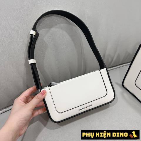 Túi Charles & Keith CNK Daylla Shoulder Bag 4 Màu Nâu Đen Denim Trắng 2 Túi CNK Daylla Shoulder Bag White
