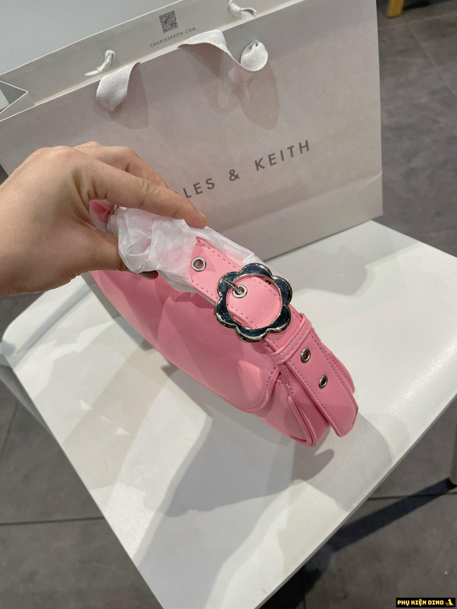 Túi Charles & Keith CNK Petra Asymmetrical Front Flap Bag 12 Túi CNK Petra Asymmetrical Front Flap Bag Pink