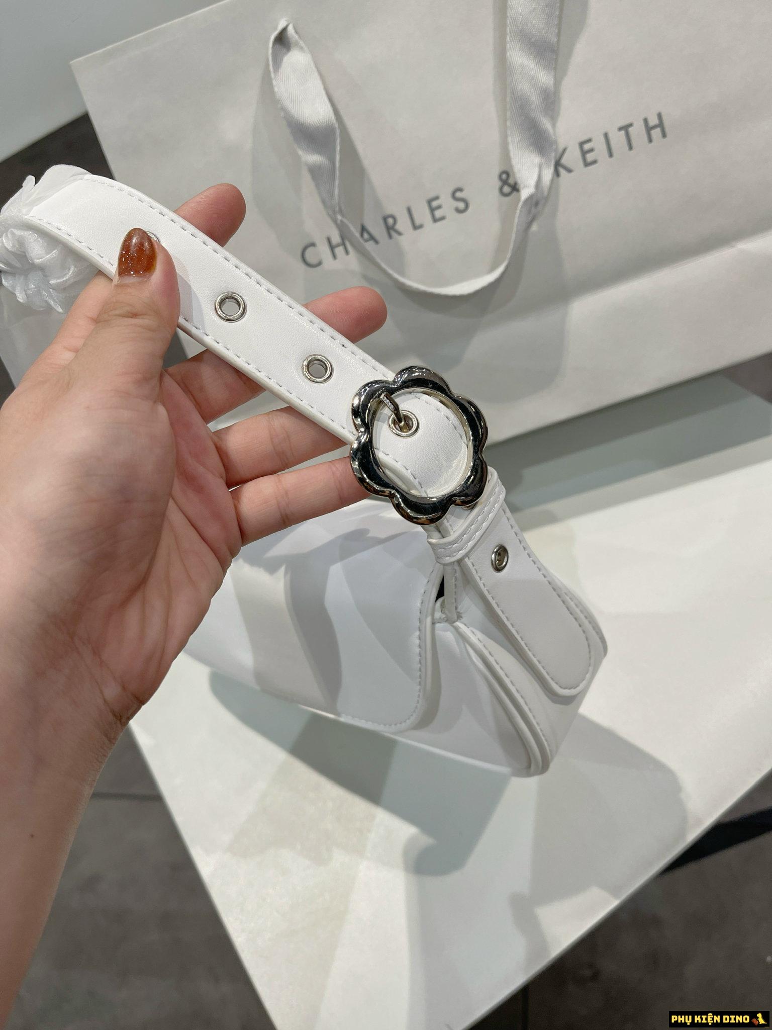 Túi Charles & Keith CNK Petra Asymmetrical Front Flap Bag 11 Túi CNK Petra Asymmetrical Front Flap Bag White