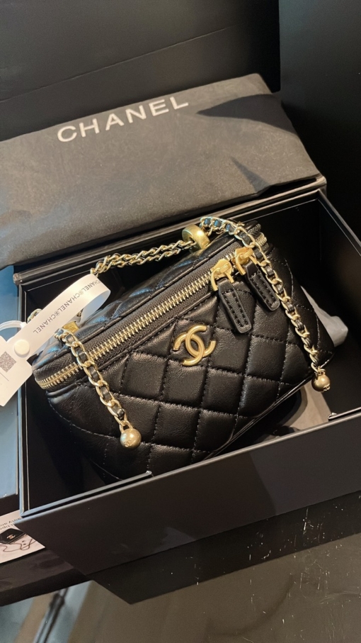 Túi Cốp Chanel Chain Màu Đen Size 17