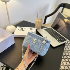 Túi Cốp Chanel Hoa Hồng Denim Size 20