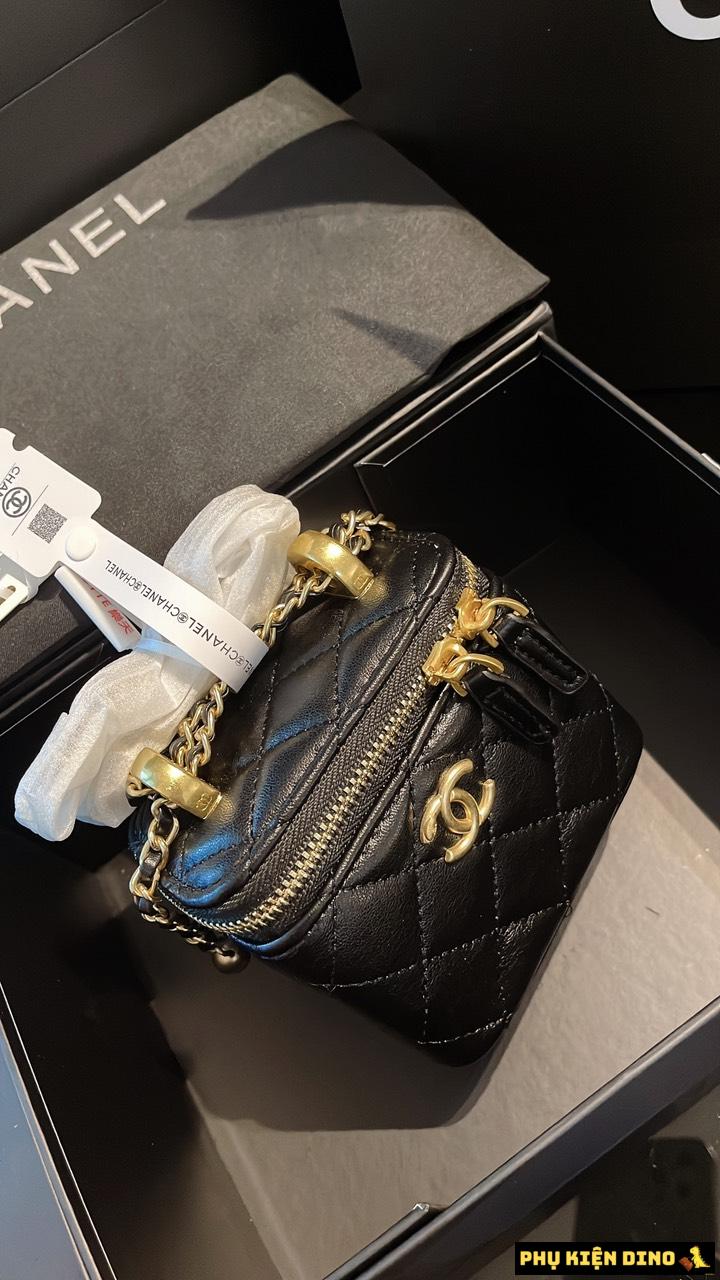 Túi Đeo Chéo Túi Cốp Chanel Vanity With Chain Màu Đen Size 17 Và Size 13 16 Túi Cốp Chanel Màu Đen Size 17