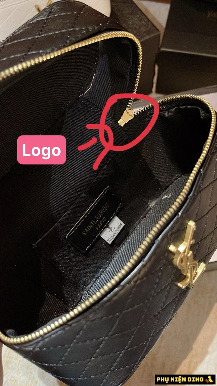 Túi Cốp Saint Laurent Paris Gaby Shoulder Bag Màu Đen Trắng 11 Túi Cốp Saint Laurent Paris Gaby Shoulder Bag Màu Đen Khóa Vàng