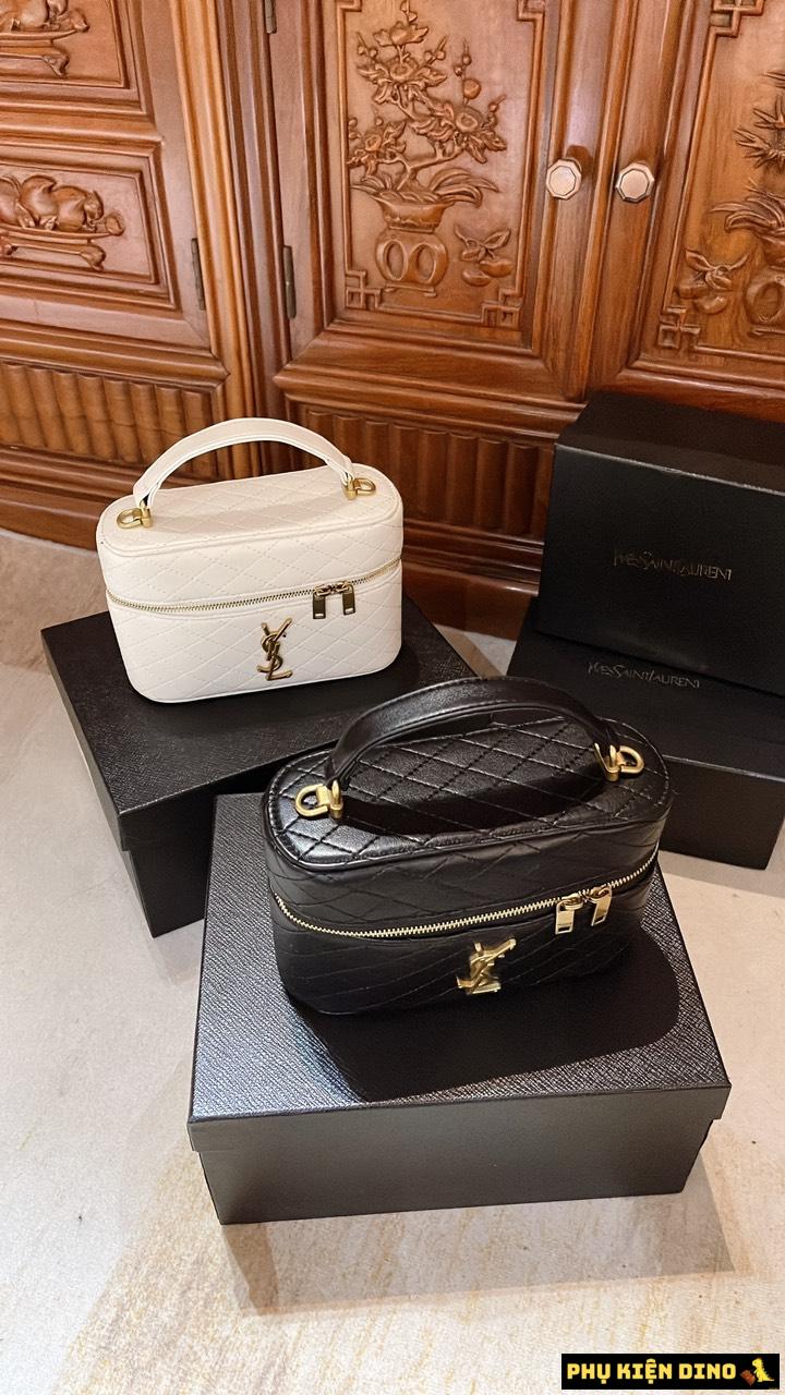 Túi Cốp Saint Laurent Paris Gaby Shoulder Bag Màu Đen Trắng 2 Túi Cốp Saint Laurent YSL Màu Đen Trắng