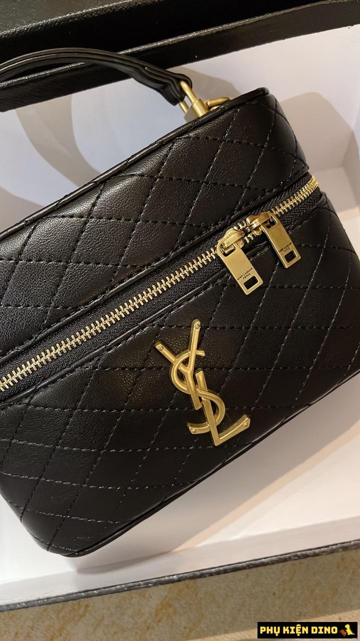 Túi Cốp Saint Laurent Paris Gaby Shoulder Bag Màu Đen Trắng 3 Túi Cốp YSL Saint Laurent Màu Đen