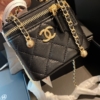 Túi Đeo Chéo Túi Cốp Chanel Vanity With Chain Màu Đen Size 17 Và Size 13 28 Túi Đeo Chéo Chanel Black With Chain Màu Đen Size 13