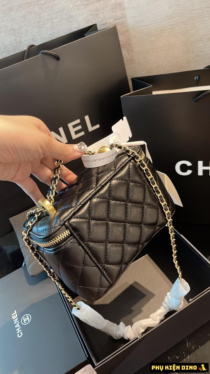 Túi Đeo Chéo Túi Cốp Chanel Vanity With Chain Màu Đen Size 17 Và Size 13 7 Túi Đeo Chéo Chanel Vanity With Chain Black Size 17