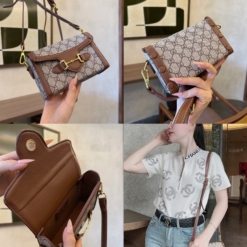 Túi Đeo Chéo Gucci Horsebit 1955 Mini Phone Màu Nâu Be Giá rẻ