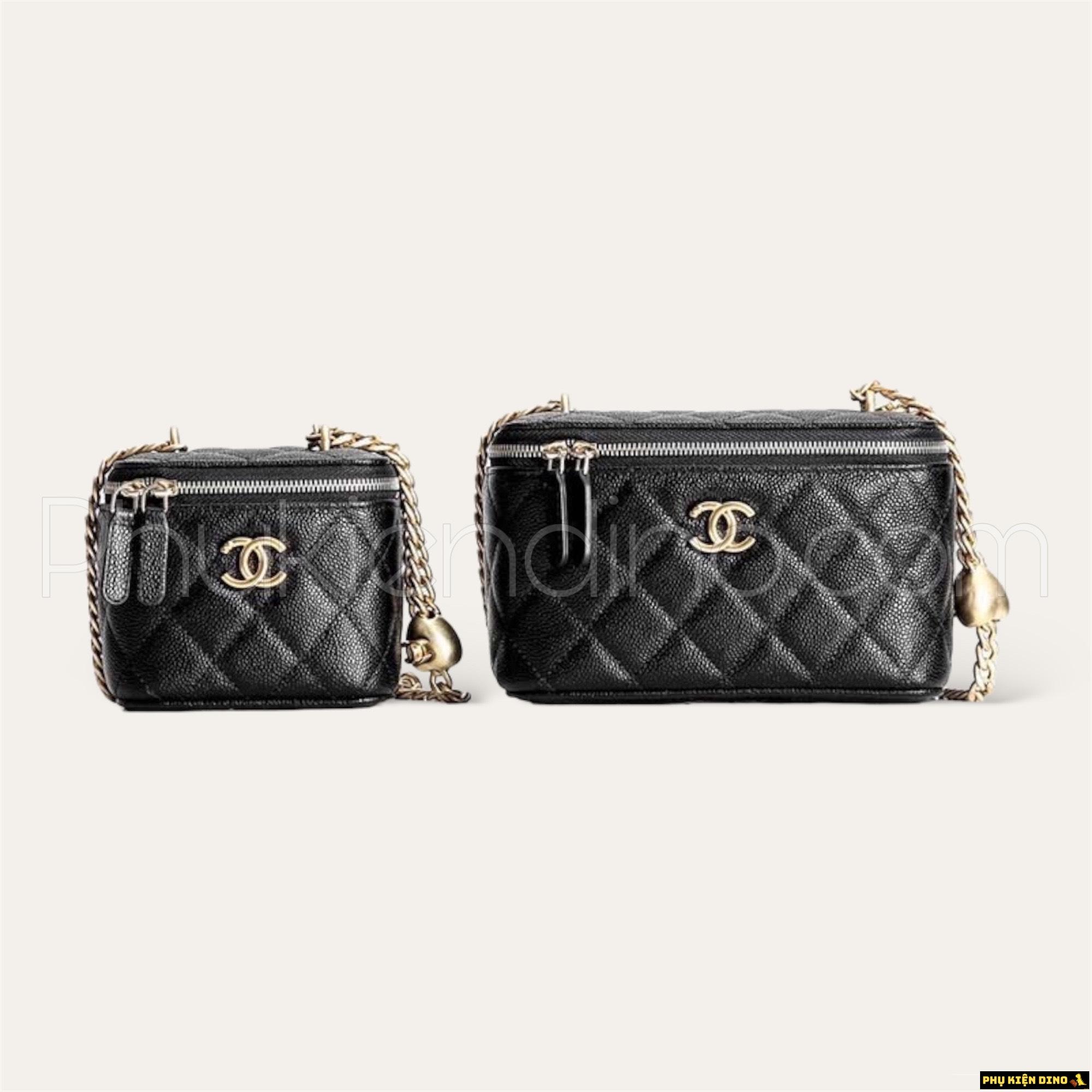 Túi Đeo Chéo Túi Cốp Chanel Vanity With Chain Màu Đen Size 17 Và Size 13 1 Túi Đeo Chéo Túi Cốp Chanel Vanity With Chain Màu Đen Size 17 Và Size 13