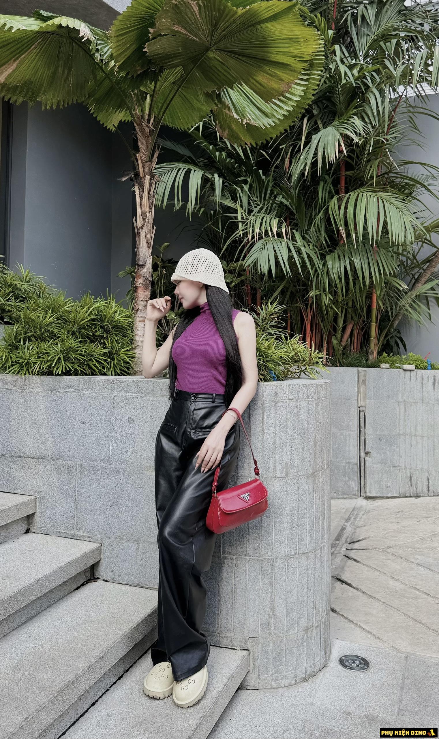 Túi Đeo Vai Prada Cleo Brushed Da Bóng 3 Màu Đen Trắng Đỏ 6 Túi Đeo Vai Prada Cleo Brushed Da Bóng 3 Màu Đen Trắng Đỏ