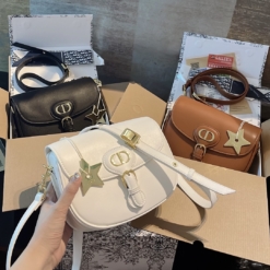 Túi Dior Bobby Tag Sao Màu Trắng Đen Nâu