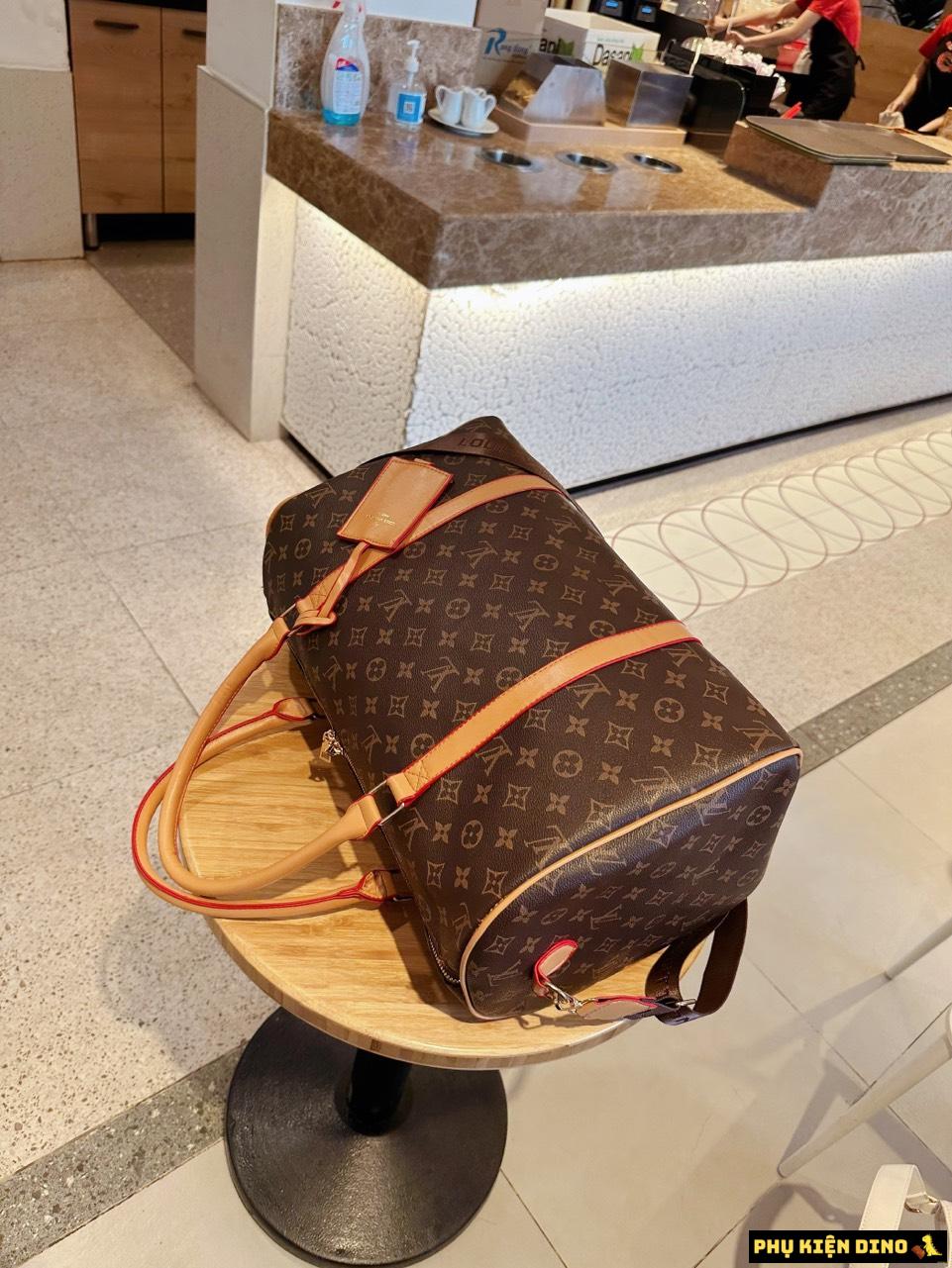Túi Trống Du Lịch Louis Vuitton LV Monogram Nâu Size 50 10 Túi Du lịch LV Màu Nâu Cỡ Lớn