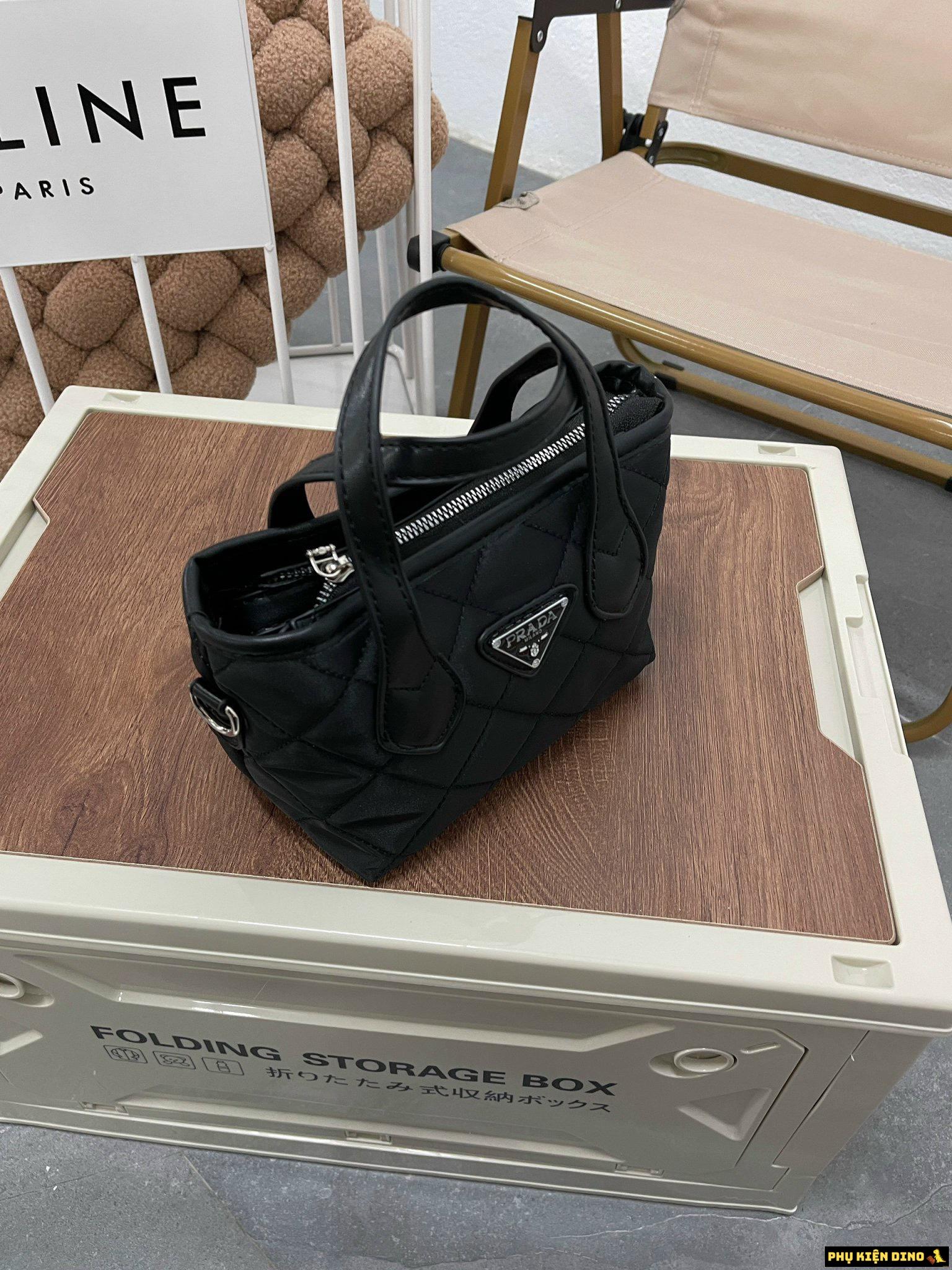 Túi Giỏ Xách Nữ Prada Mini Black Màu Đen 5 Túi Giỏ Xách Nữ Prada Black Màu Đen