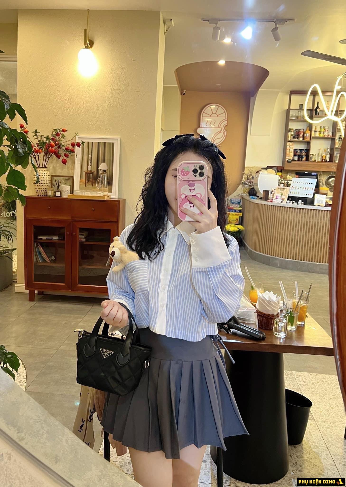 Túi Giỏ Xách Nữ Prada Mini Black Màu Đen 2 Túi Giỏ Xách Nữ Prada Mini Black Màu Đen